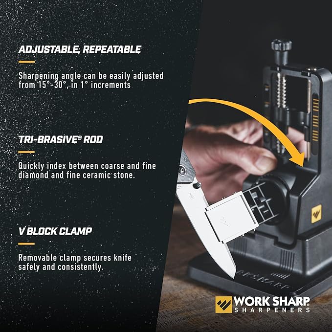 Work Sharp Precision Adjust Knife Sharpener Kit, Sharpens All Pocket and Kitchen Knives with ease &