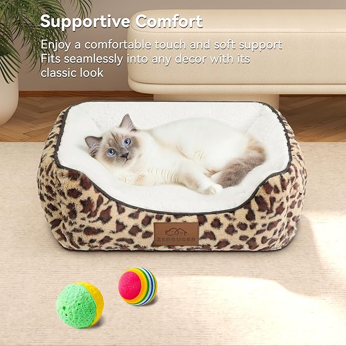 Rectangle Cat Dog Bed for Large Medium Small Pets Indoor Outdoor Machine Washable Sleeping Sofa