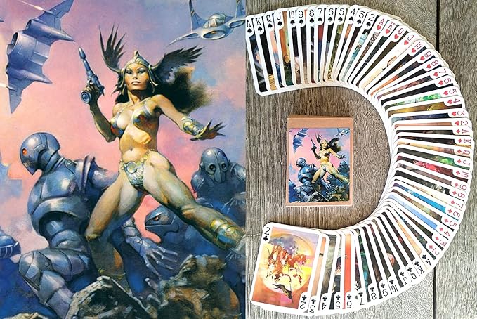SciFi FANSTASY Playing Cards (Poker Deck 54 Cards All Different) Vintage Retro Fantasy SciFi