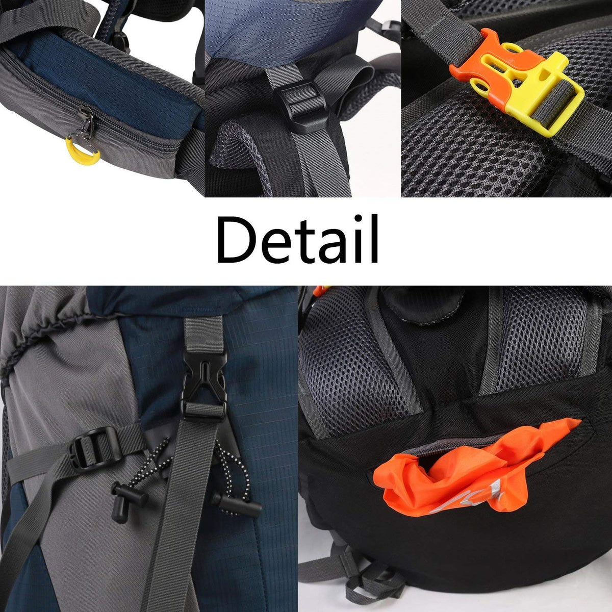 Esup Hiking Backpack - 50L, 45l, 5l, Orange - product view 4