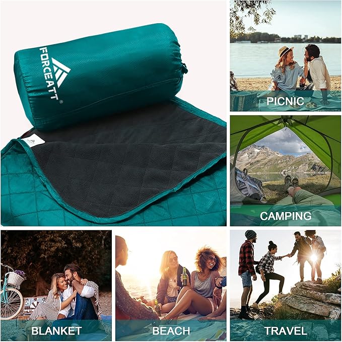 Forceatt Camping Blanket, 79" X 57" Large Outdoor Blanket, Sandproof, Waterproof for Outdoor