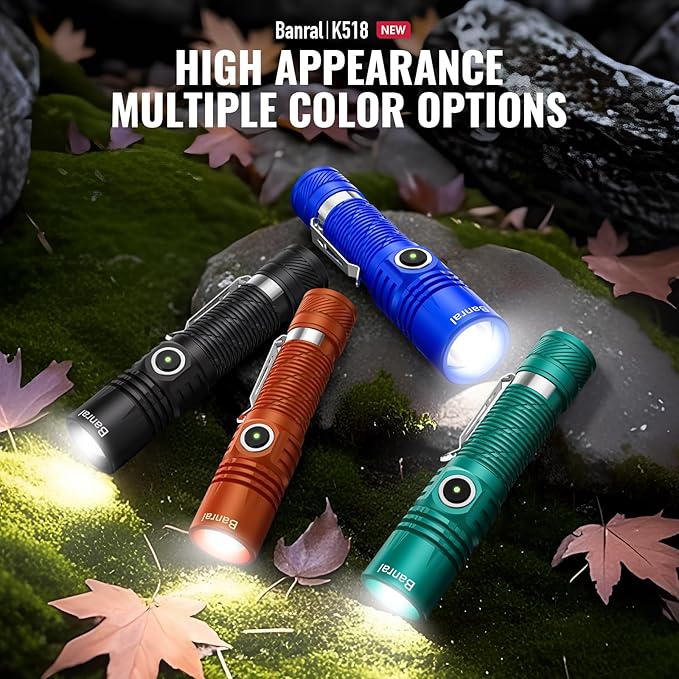Rechargeable Tactical Flashlights, High Lumens Small Mini USB-C LED Flashlight, Compact EDC Flash