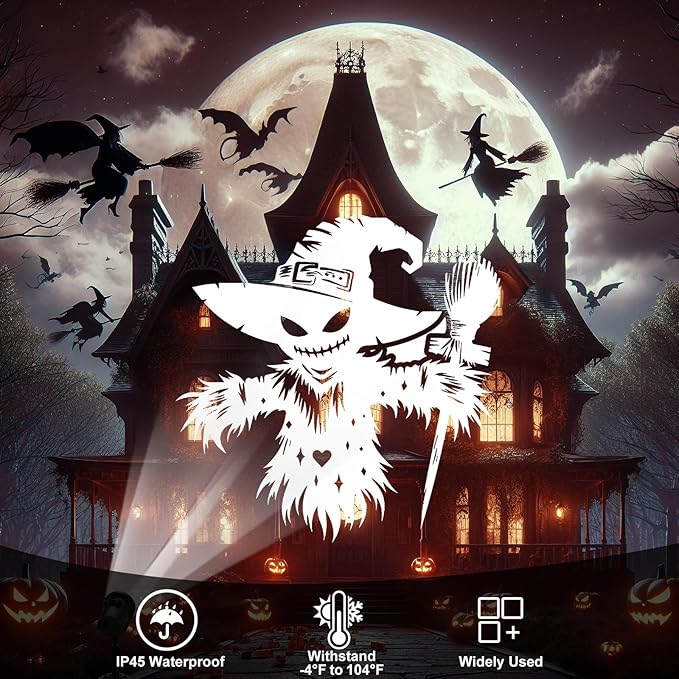 12 in 1 Halloween Projector Outdoor Decoration and Christmas Projector Lights, 2025 Upgraded 3D HD