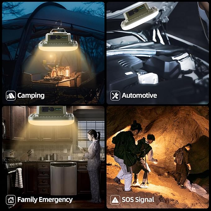 Portable Rechargeable LED Camping Lights for Hanging,Waterproof Outdoor Light,Super Bright Hanging