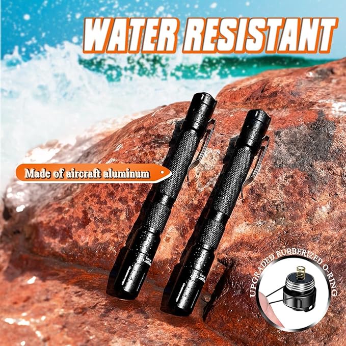 Pen Light Flashlight 3 Modes Mini Small Flashlights Tactical LED Powerful High Lumens with