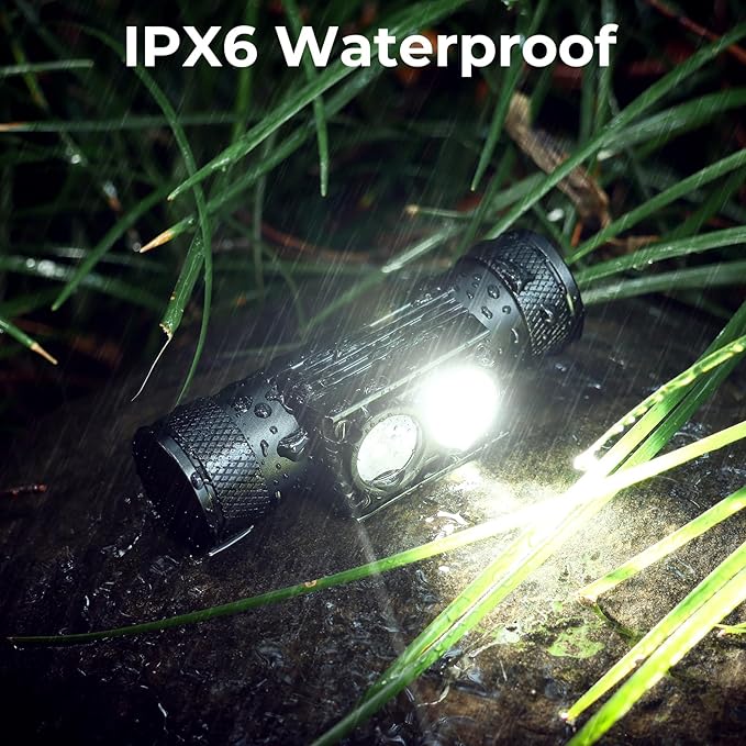 77outdoor LED Rechargeable Red Headlamp, D25LR Powerful Lightweight Headlight with 90 High CRI