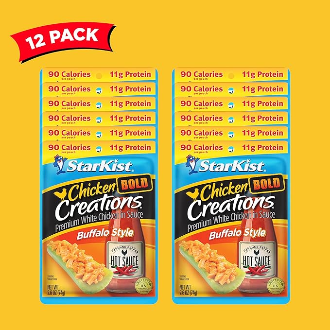 StarKist Chicken Creations BOLD Buffalo Style, 2.6 oz Pouch (Pack of 12)
