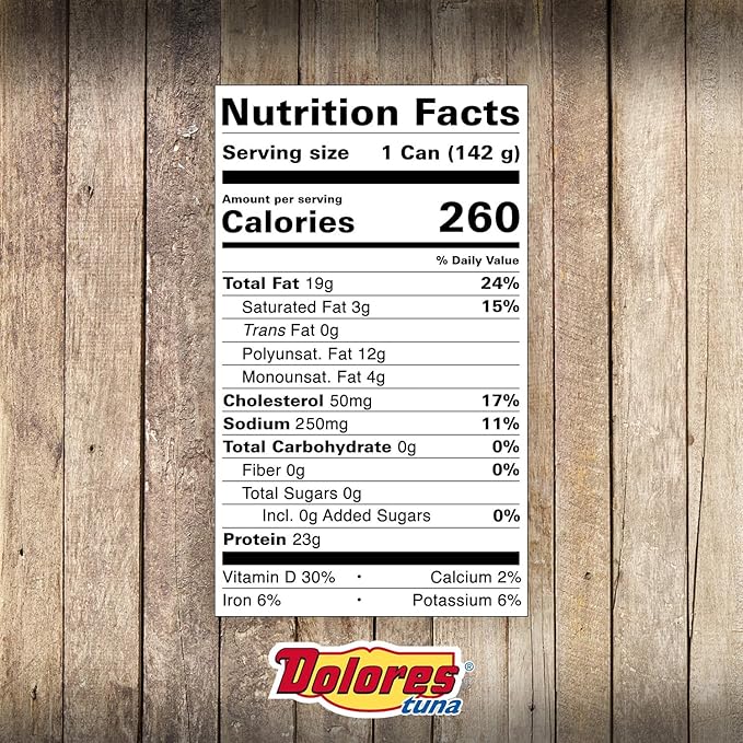 Dolores Tuna Chunk Light Yellowfin Tuna in Vegetable Oil,5 Ounce (Pack of 24)