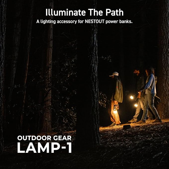 NESTOUT Rugged Outdoor Camping LED Lantern w/ Mini Tripod, Dimmable USB Powered Soft LED Light