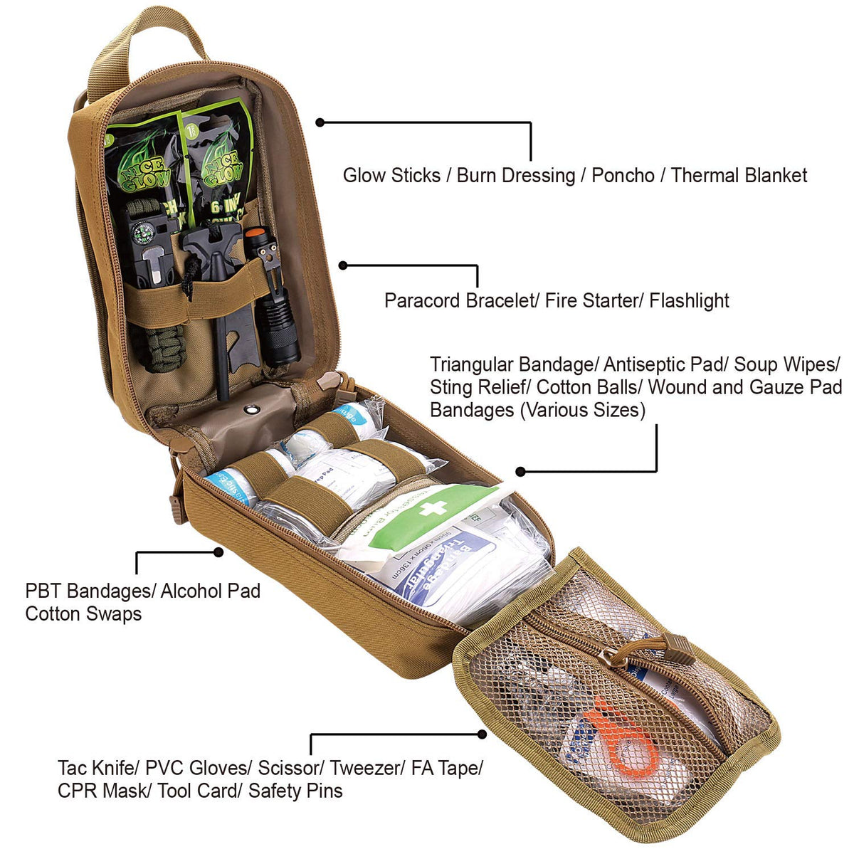 EVERLIT 250 Pcs Survival First Aid Kit
