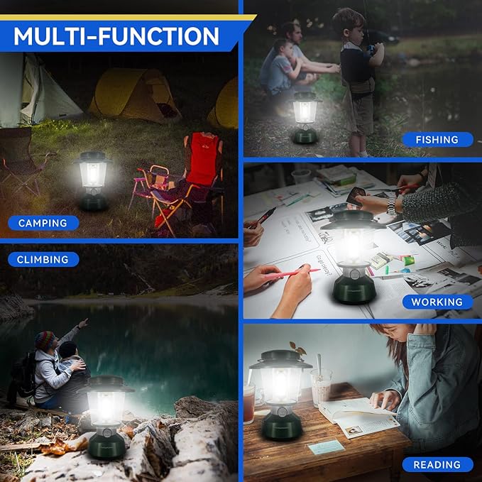 Durapower Rechargeable Camping Lantern,2800 Lumen Super Bright LED Camping Lantern, 5400 mAh Power