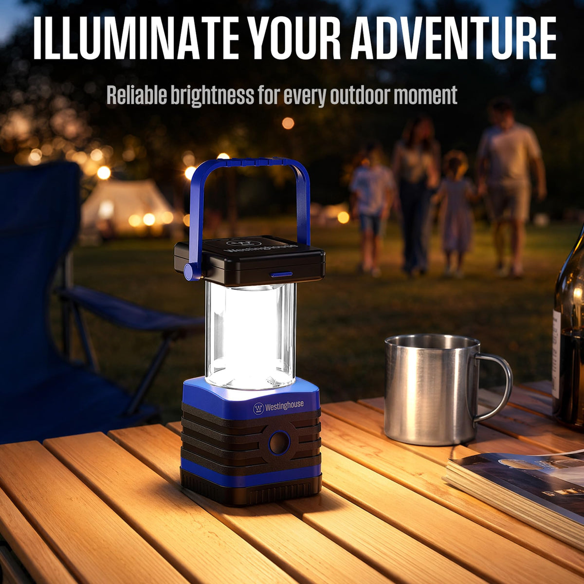 Westinghouse Camping Lantern - 1000 Lumen, Solar, Rechargeable, IPX4 - product view 5
