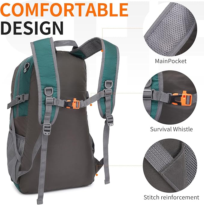 40L Hiking Backpack Lightweight Daypack Waterproof Travel Camping Backpack for Men Women Sport