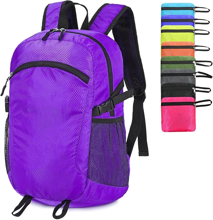 Small Hiking Daypack,15L Water-Resistant Hiking Backpack Packable Lightweight Travel Day Pack for
