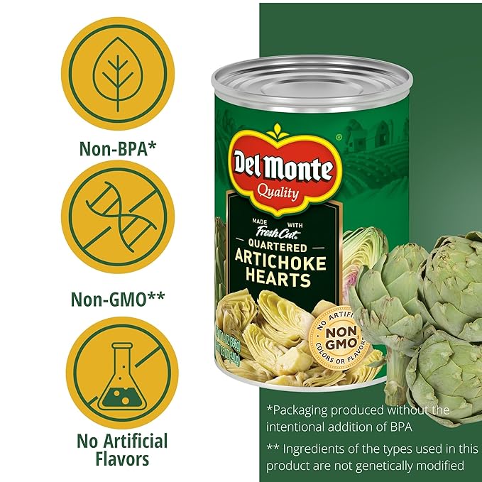 Del Monte® Quartered Artichoke Hearts 14 oz. Can, 12 Pack