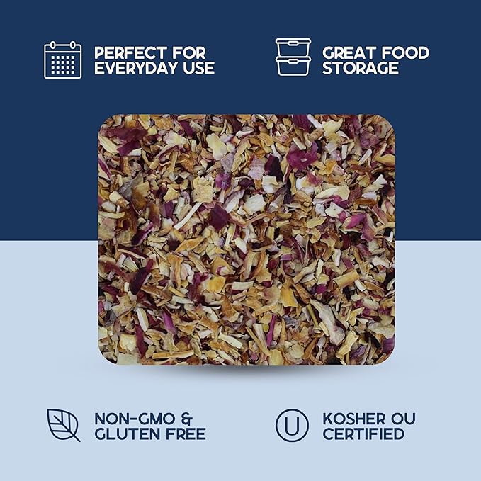 Harmony House Premium Dehydrated Shallots (8 oz, Quart Size Jar)