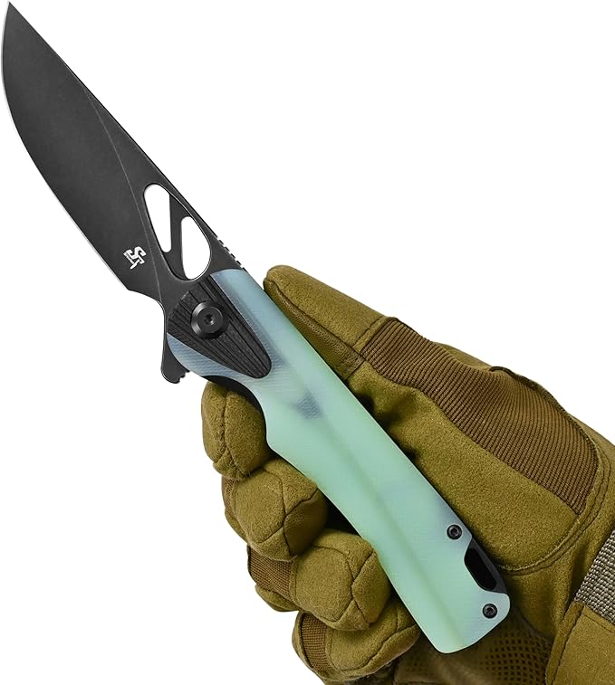 Sitivien ST165 Folding Knife,K110 Steel Blade with G10 Handle EDC Tool Knife Pocket Knife for