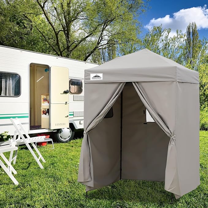 EAGLE PEAK Flex Ultra Compact 5x5 Pop-up Canopy, Sun Shelter, Changing Room, Portable Privacy
