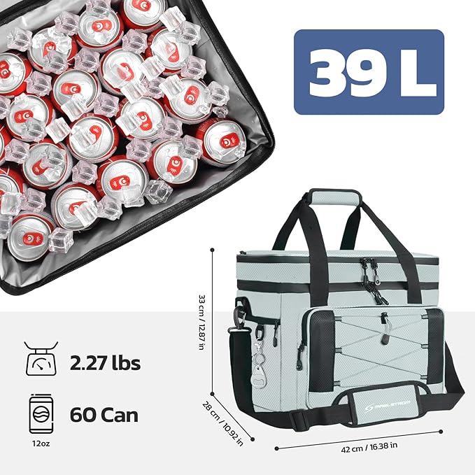 Maelstrom Collapsible Soft Cooler Bag, 24/30/60/75 Cans Beach Cooler, Ice Chest, Leakproof &