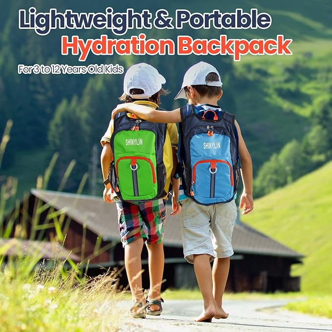 2 Pcs Kids Hydration Backpack with 1.5l Water Bladder Lightweight Kids Hiking Backpack Water