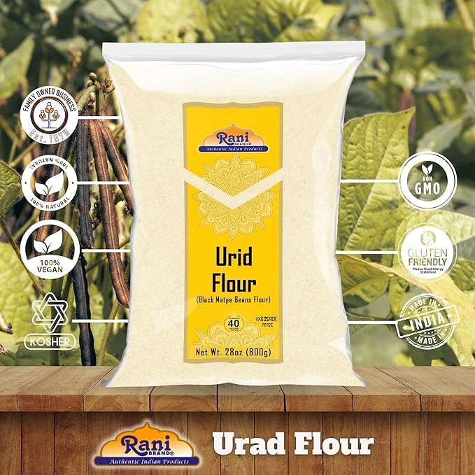 Rani Urid/Urad Flour (Black Matpe Beans Flour) 28oz (1.75lbs) 800g ~ All Natural | Vegan | Gluten