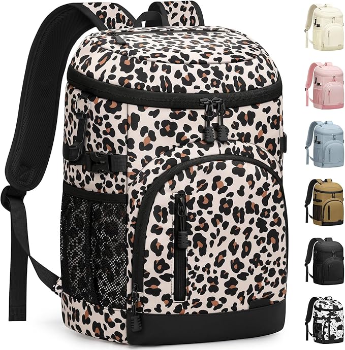 Cooler Backpack Insulated Waterproof,30 Cans Backpack Coolers Leakproof Lunch Backpack for Men