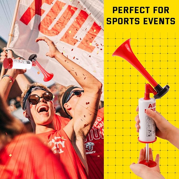 FARBIN Marine and Sports Pump Air Horn, Loud Sound Handheld Signal Boat Horn, Personal Safety Horn