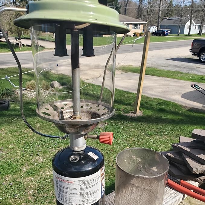 SUNJIKA Lantern Glass Globe for Coleman Fueled Lantern Replacement Globe Clear Straight for Lantern