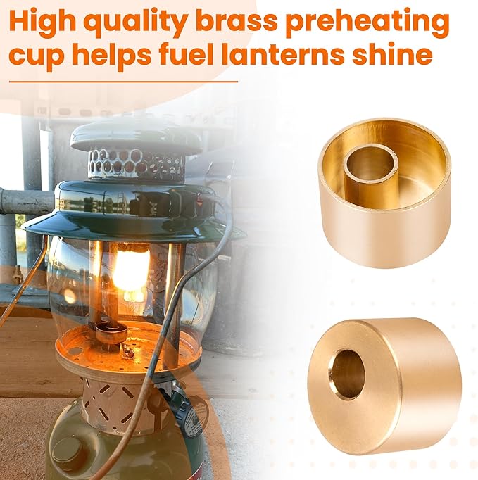 Kerosene Lantern Preheater Cup for Coleman Lanterns - Brass Lantern Accessory, Fits Coleman Lantern