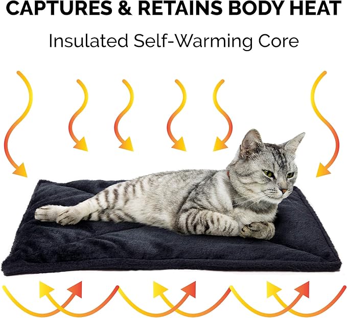 Furhaven ThermaNAP Self-Warming Cat Bed for Indoor Cats & Small Dogs, Washable & Reflects Body Heat