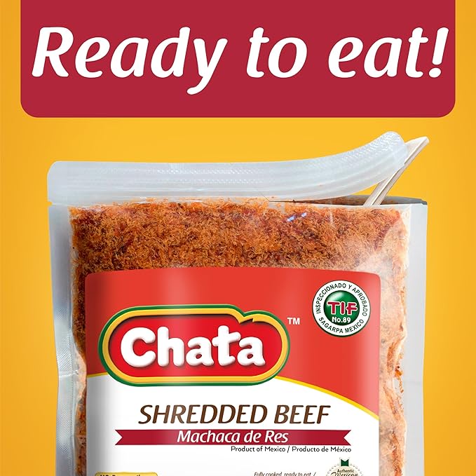 Chata Machaca de Res, Dried Shredded Beef, 3.5 oz, Pack of 1
