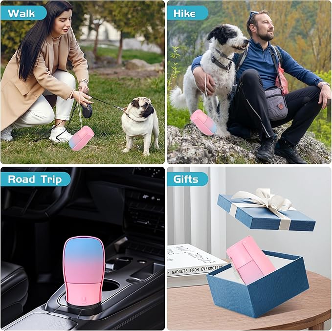 Dog Water Bottle, Travel Puppy Water Bowl, Leak Proof Portable Puppy Water Dispenser, Foldable Dog