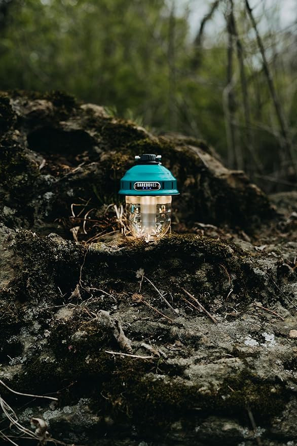 Barebones Beacon Hanging Light ??Teal, Rechargeable LED Camping Lantern with Adjustable Brightness