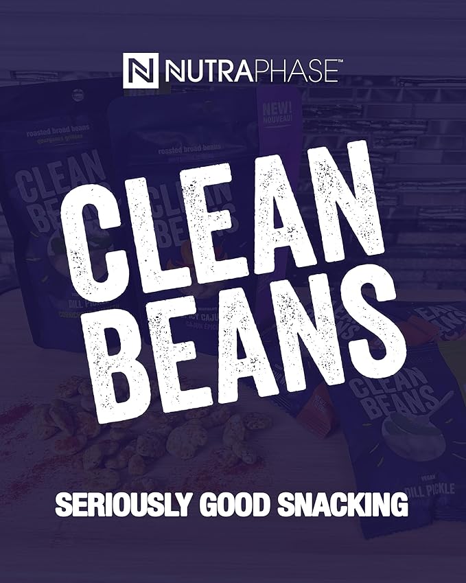 Clean Beans Broad Fava Beans Snack - Salt & Vinegar Flavor, 6g Protein, Low Sugar, Non-GMO