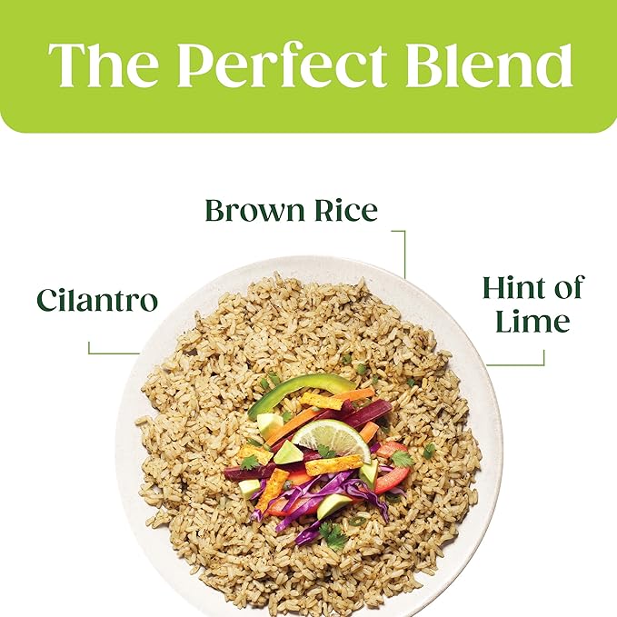 SEEDS OF CHANGE Organic Brown Jasmine Rice with Cilantro Lime, Organic Food, 8.5 oz Pouch (Pack of