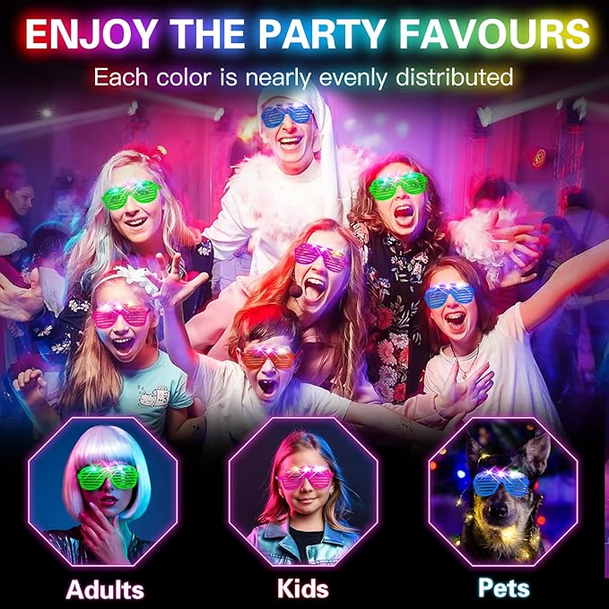 180 PCS Light Up Glasses, Glow In The Dark Party Supplies, LED Glasses, Glow Glasses, Glow In The