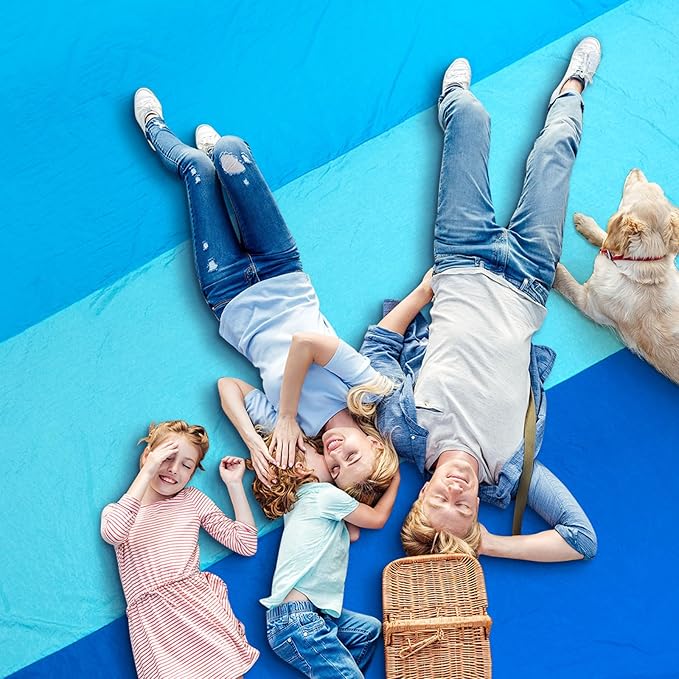 Beach Blanket Waterproof Sandproof Beach Mat 79" X 83"/10'x9'for 2-8 Adults Quick Drying Outdoor