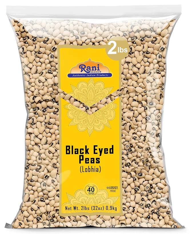 Rani Black Eyed Peas, Dried Cowpeas (Lobhia) 32oz (2lbs) 908g ~ All Natural | Vegan | Kosher |