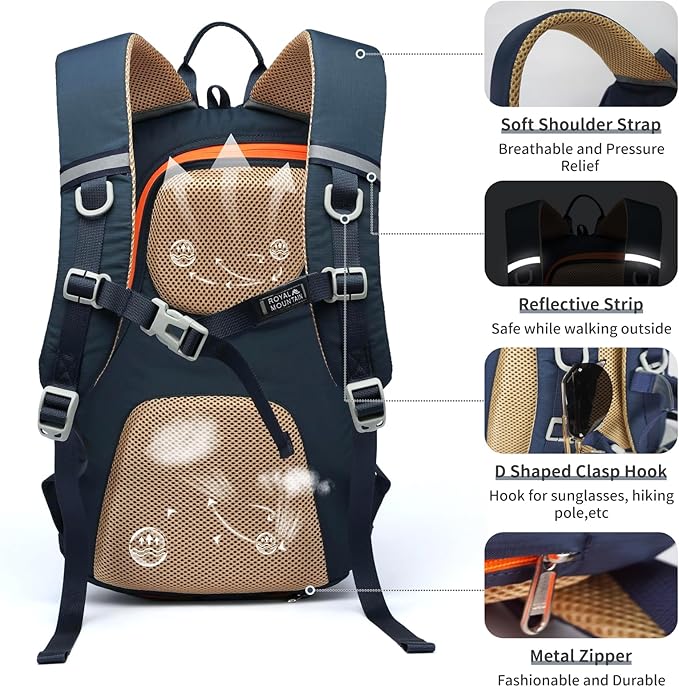 Small Hiking Backpack, 20L Lightweight Travel Backpacks For Men Women, Water Resistant Outdoor Day