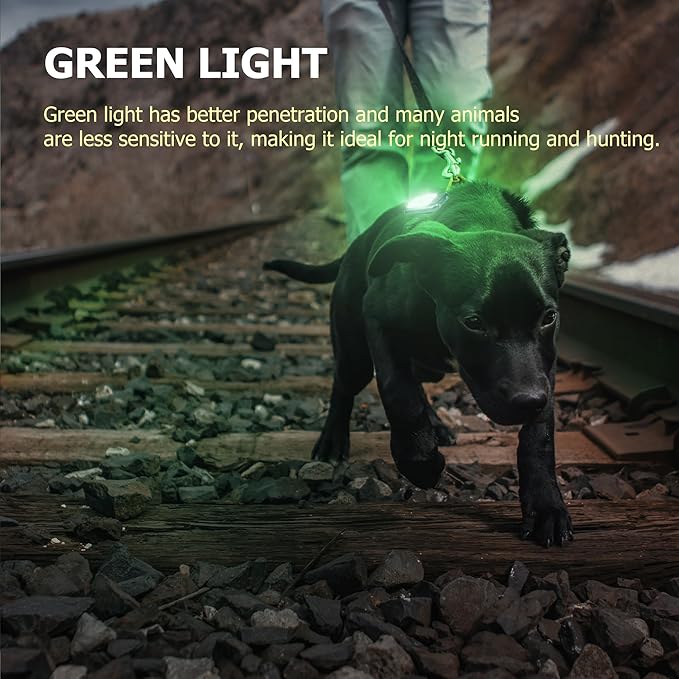 800Lumens 2Pack Running Light, Rechargeable Headlamp Clip on Lights with Red/Green Lighting Night