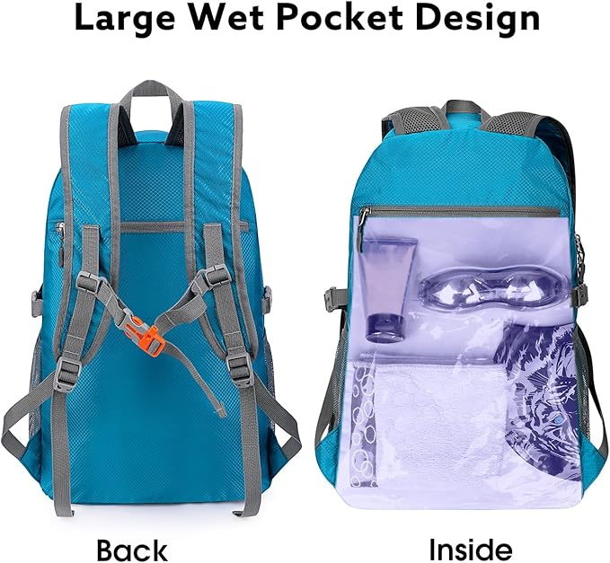 G4Free 40L Lightweight Packable Hiking Backpack, Waterproof Travel Daypack