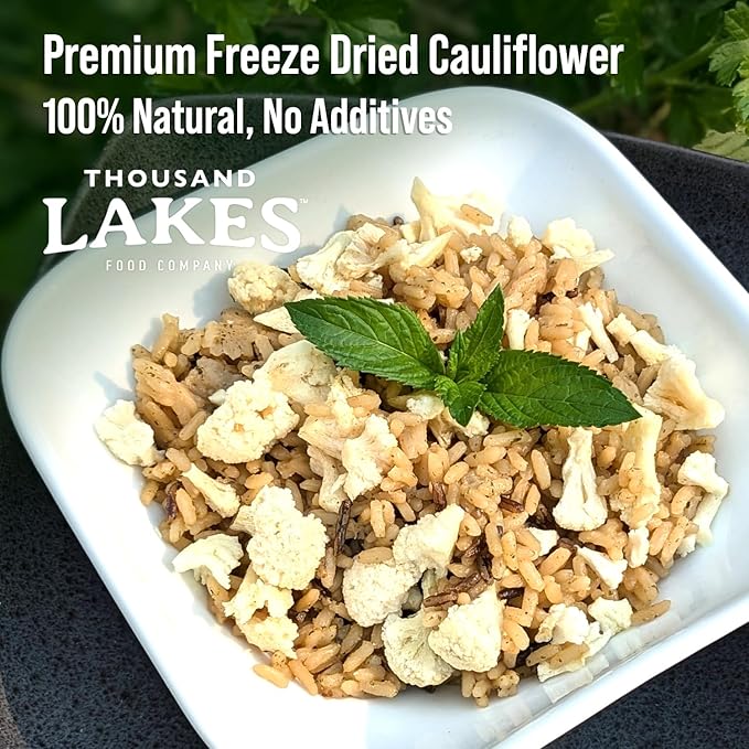 Thousand Lakes Freeze Dried Vegetables - Cauliflower Florets and Stems 2-pack 0.8 ounces (1.6