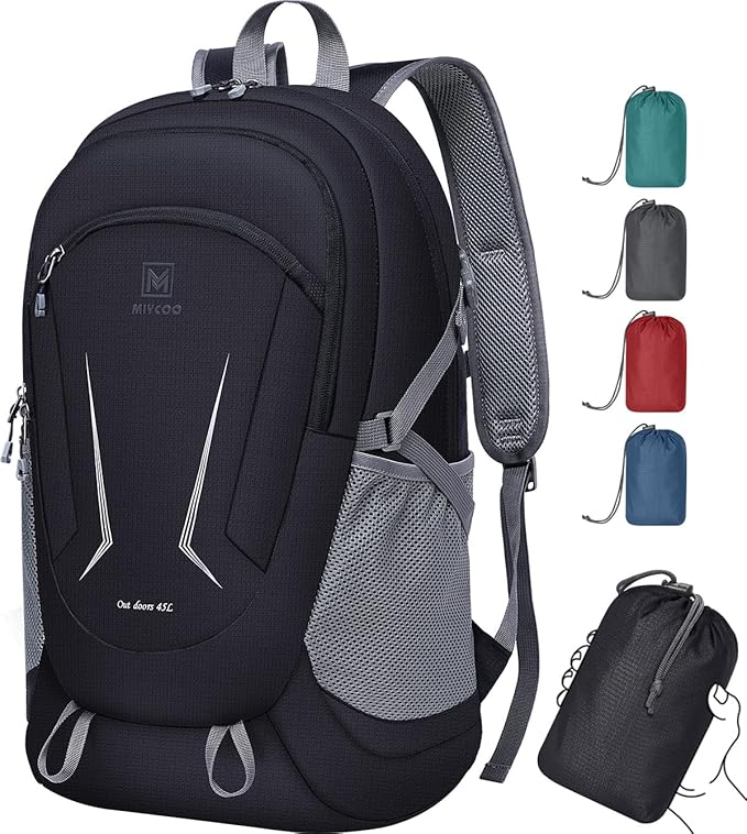 MIYCOO Backpack - Ultra Lightweight Packable Backpack for Travel Camping, 45L Hiking Back Pack