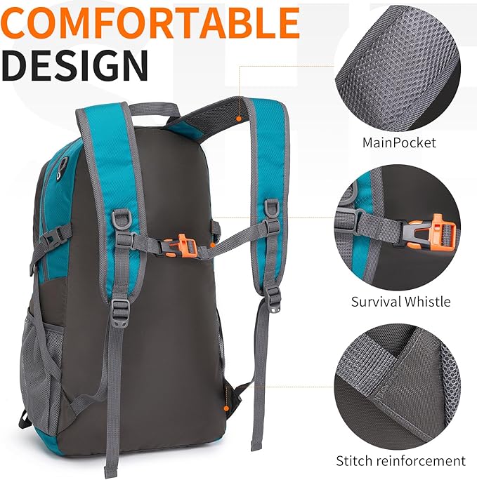 40L Hiking Backpack Lightweight Daypack Waterproof Travel Camping Backpack for Men Women Sport