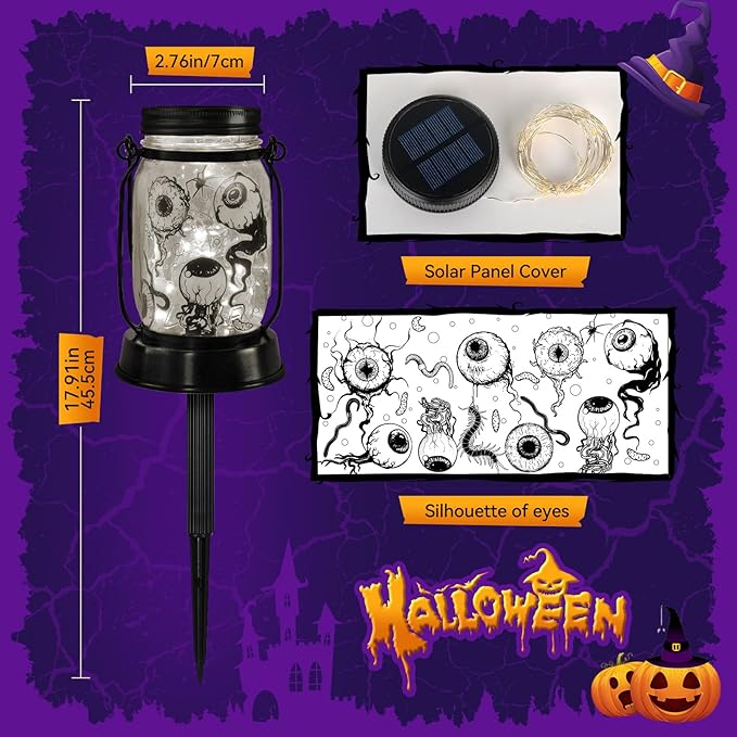 Halloween Decorations Halloween Decor Eyeballs Solar Lanterns Eyeball Decorations Outdoor Lights