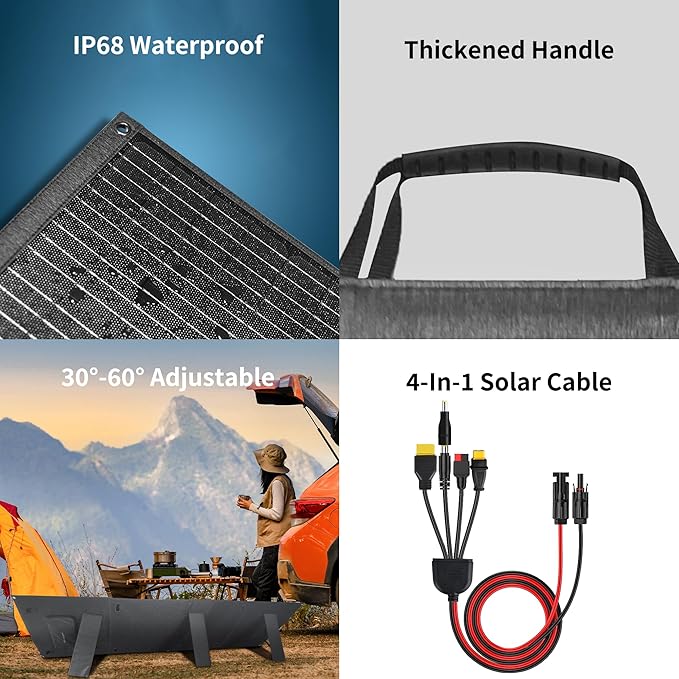400W Portable Solar Panel for Power Station Generator,400 Watt Foldable Solar Panel Charger with
