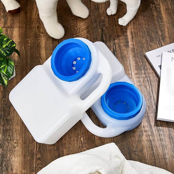 2 Pcs 3 Quart Dog Travel Water Bowl Portable Pet No Spill Water Bowl for Pet Dispenser for Small