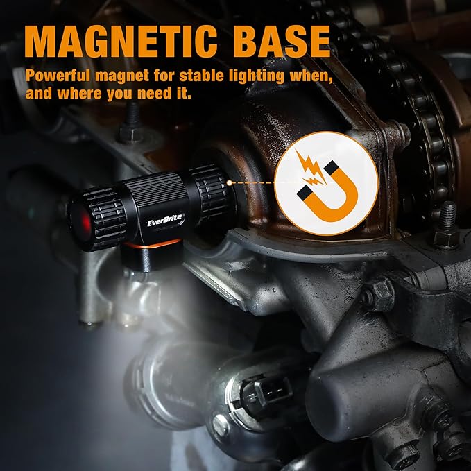 EverBrite Rechargeable Headlamp, 500 Lumen LED Rechargeable Headlight with 4 Light Modes, Magnetic
