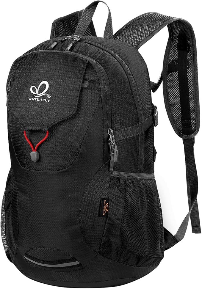 WATERFLY Lightweight Packable Hiking Backpack: 30L Foldable Travel Daypack Ultralight Camping Day