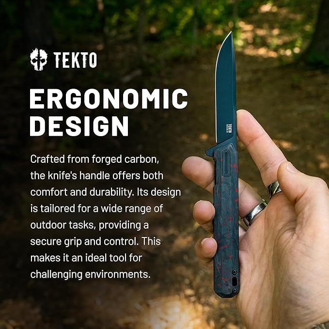 F2 Bravo Folding Pocket Knife - D2 Steel Blade, Ceramic Ball Bearings - EDC - Snap, Swift Flip for